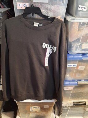 NEW ! Ouija Ghost Graphic Pullover Sweater Halloween Black Sz XL